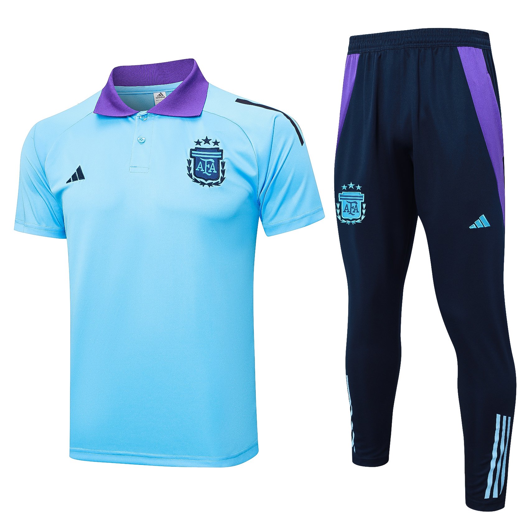 Argentina 2425 Training Polo Set (Light BlueBlack)