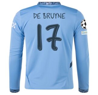 De Bruyne Manchester City 24/25 UCL Home Long Sleeve Jersey