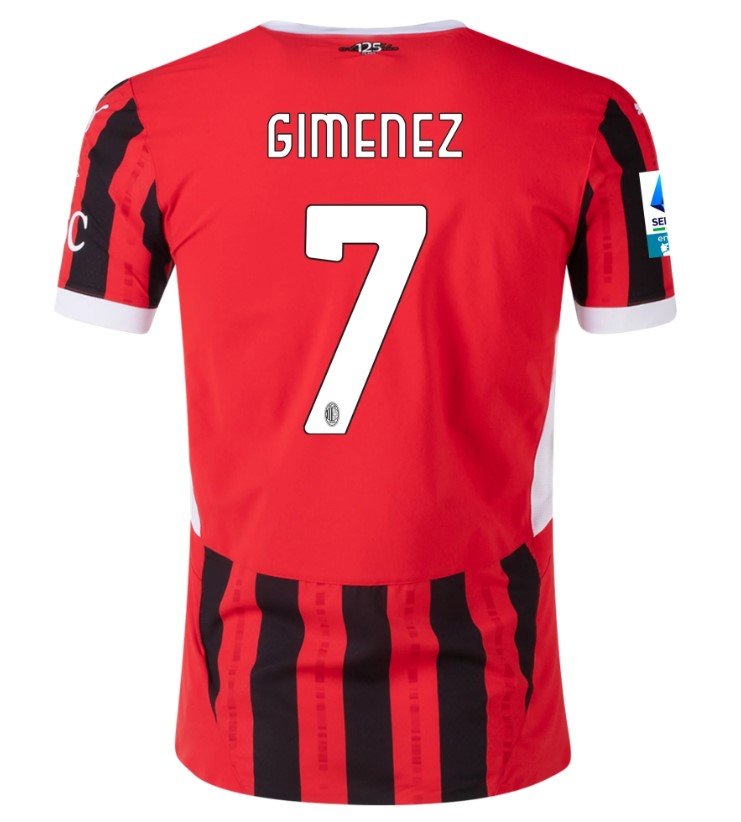 Giménez AC Milan 2425 Authentic Home Jersey