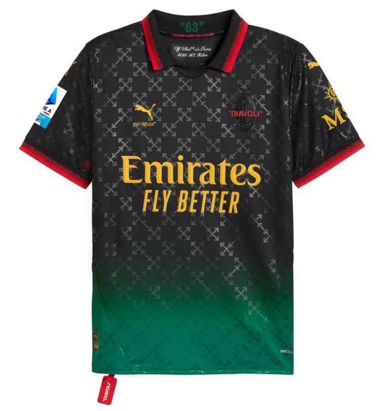 Giménez AC Milan x Off-White 25 Limited Edition Fourth Jersey (Black)