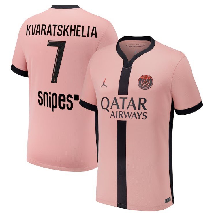 Kvaratskhelia PSG 24/25 Third Jersey - JerseyMotion -