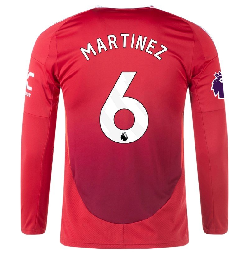 Martínez Manchester United 2425 Home Long Sleeve Jersey