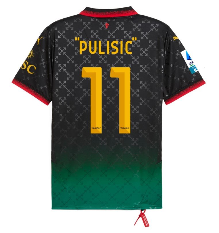 Pulisic AC Milan x Off-White 24/25 Limited Edition Fourth Jersey