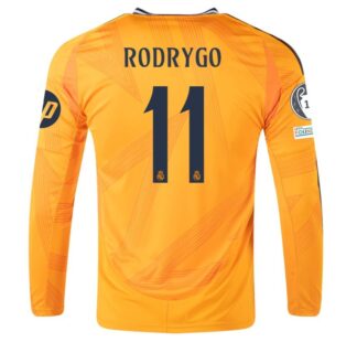 Rodrygo Real Madrid 24/25 UCL Away Long Sleeve Jersey