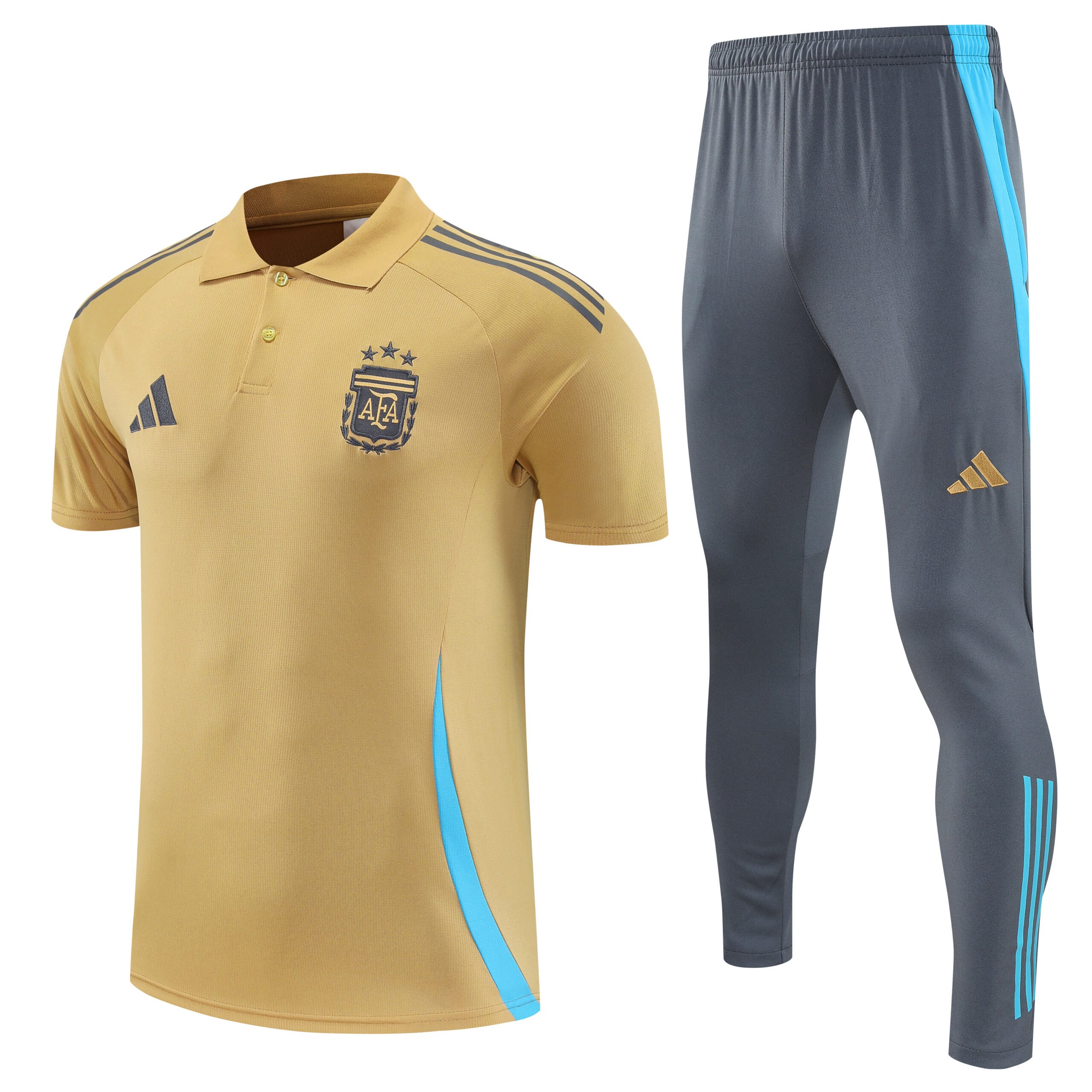 Argentina 2425 Training Polo Set (GoldGrey)
