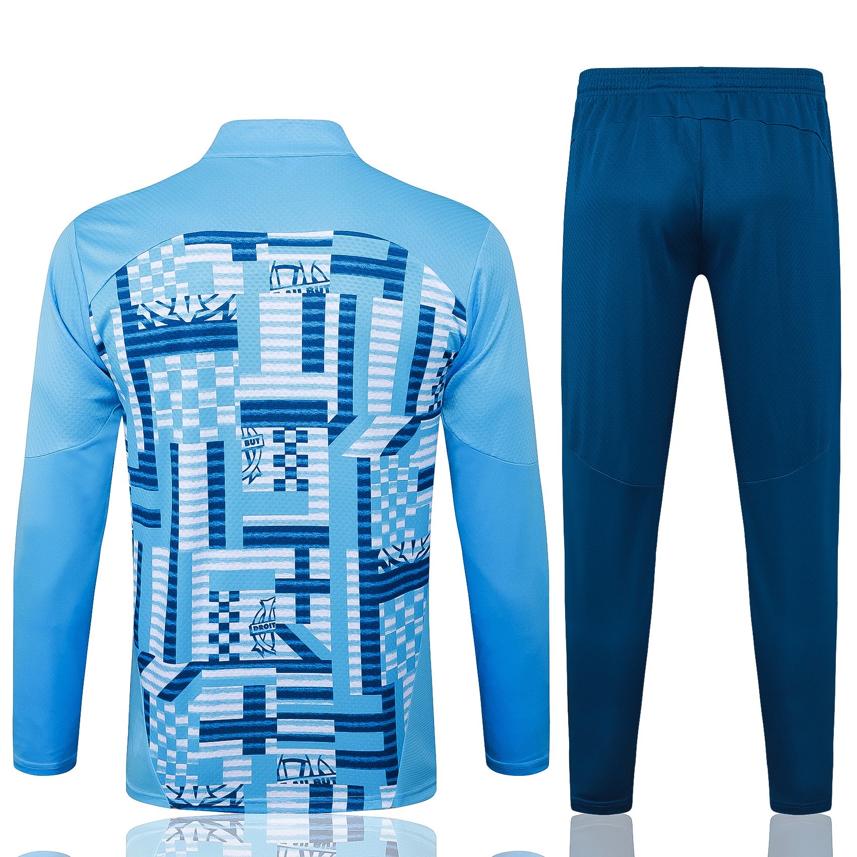 Olympique Marseille 2425 Blue Half-Zip Training Kit1