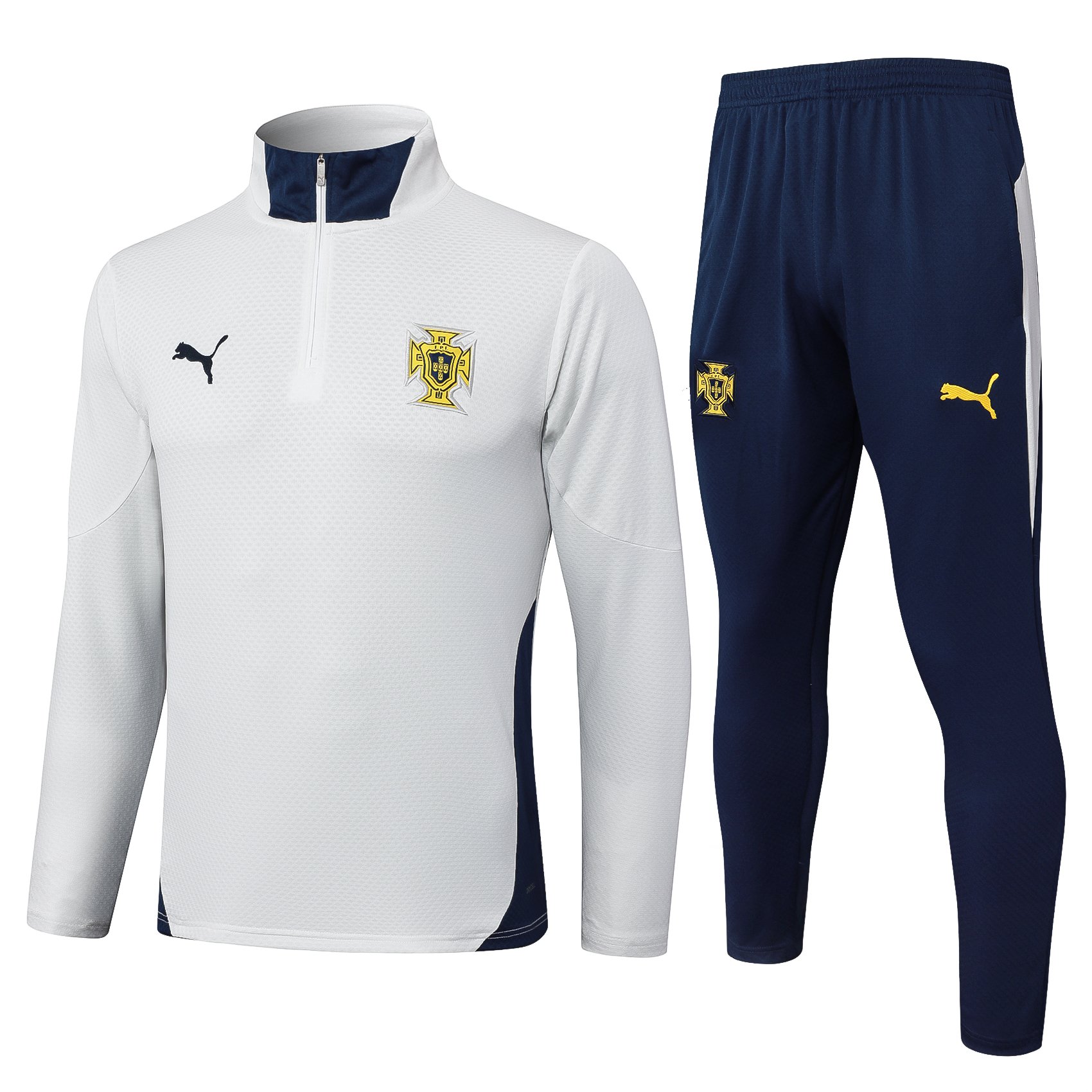 Portugal 2025 White Half-Zip Training Kit