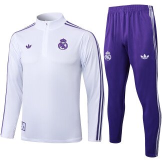 Real Madrid 24/25 Icon White Half-Zip Training Kit