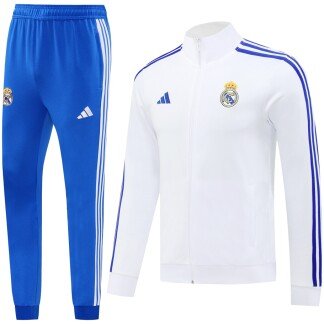 Real Madrid 24/25 Tracksuit (White/Blue)