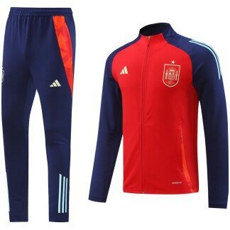 Spain 24/25 Full-Zip Tracksuit (Red/Navy)