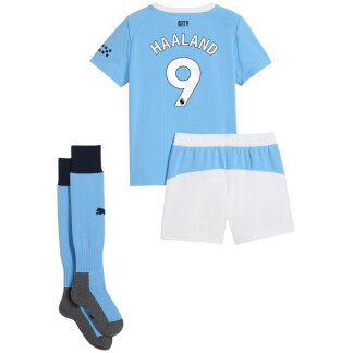 Haaland Manchester City 25/26 Home Kids Kit