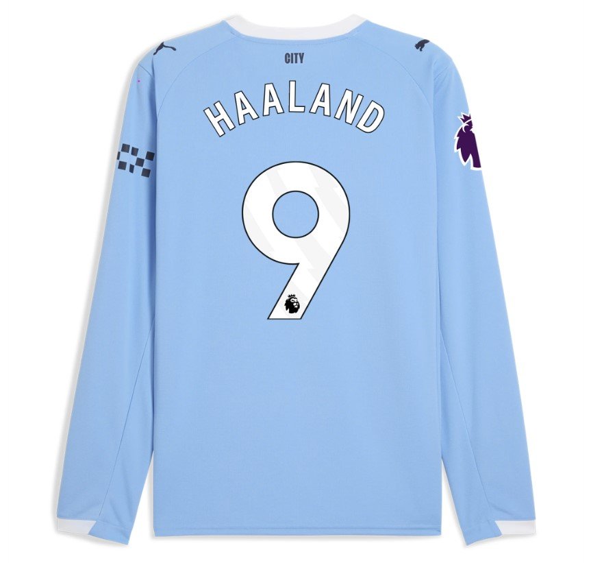 Haaland Manchester City 2526 Long Sleeve Home Jersey