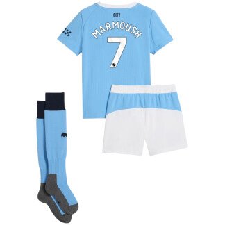 Marmoush Manchester City 25/26 Home Kids Kit