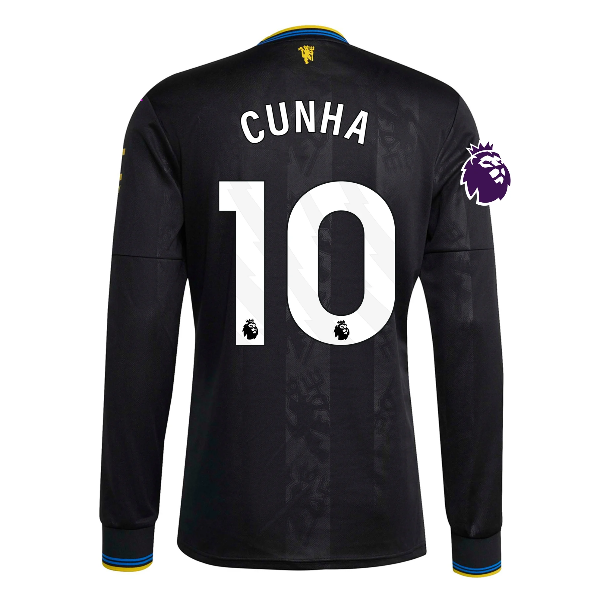 Cunha Manchester United 2526 Third Long Sleeve Jersey