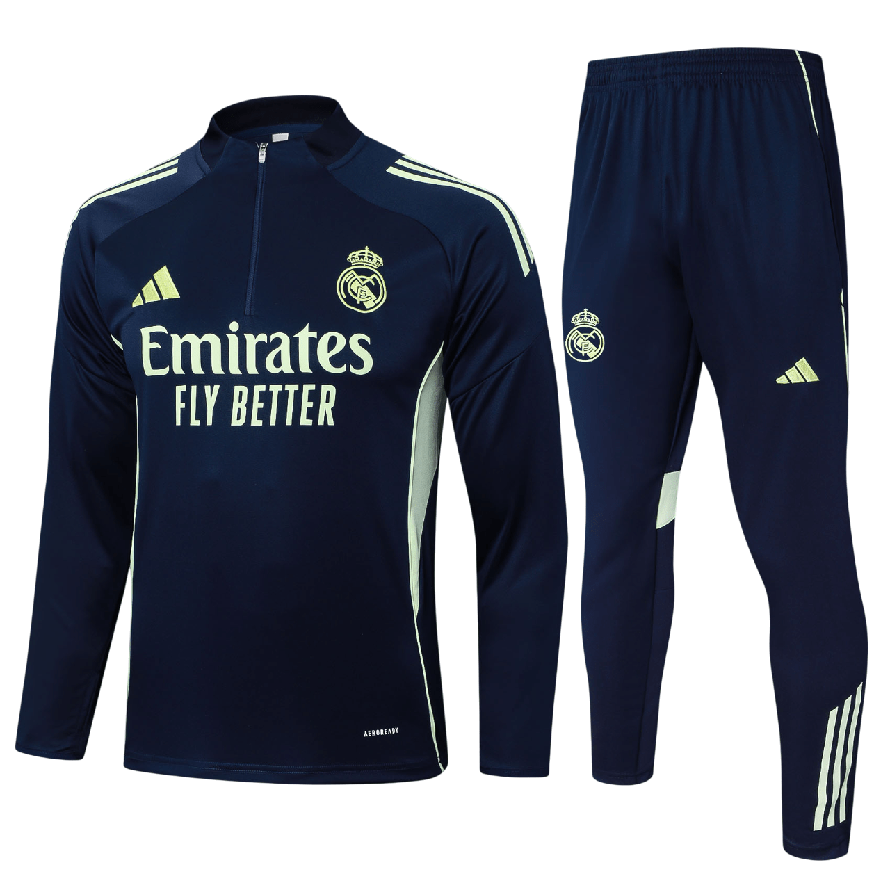 Real Madrid 25/26 Kids Navy Training Tracksuit - JerseyMotion -