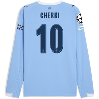 Cherki Manchester City 25/26 UCL Long Sleeve Home Jersey