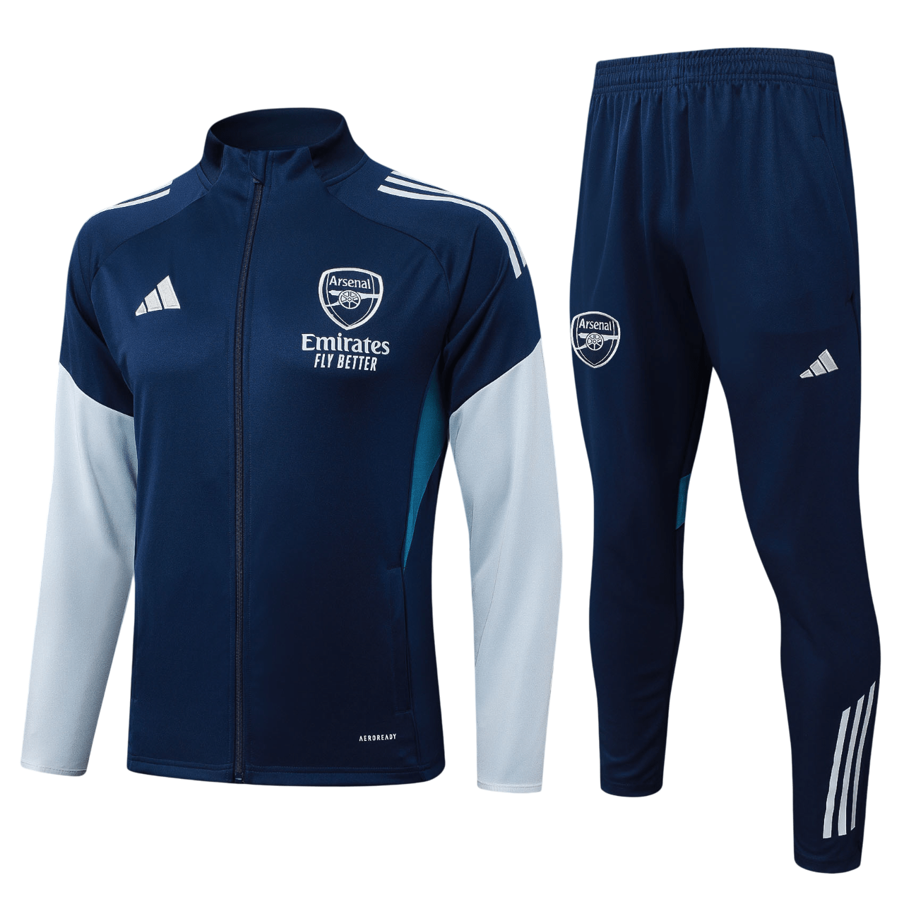 Arsenal 25/26 Full-Zip Navy Blue Tracksuit - JerseyMotion -