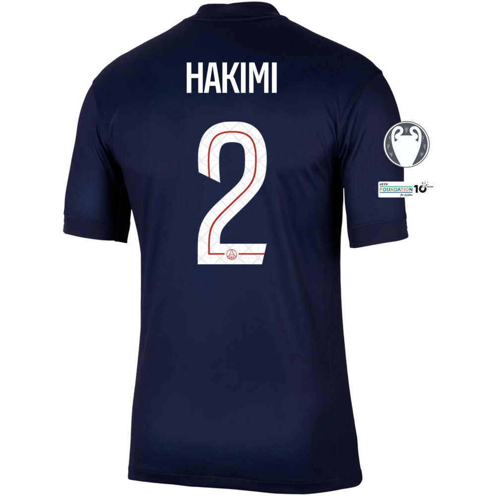 Flocage Officiel HAKIMI – Maillot PSG Home UCL 2021/2022 – Neuf Sans Boîte
