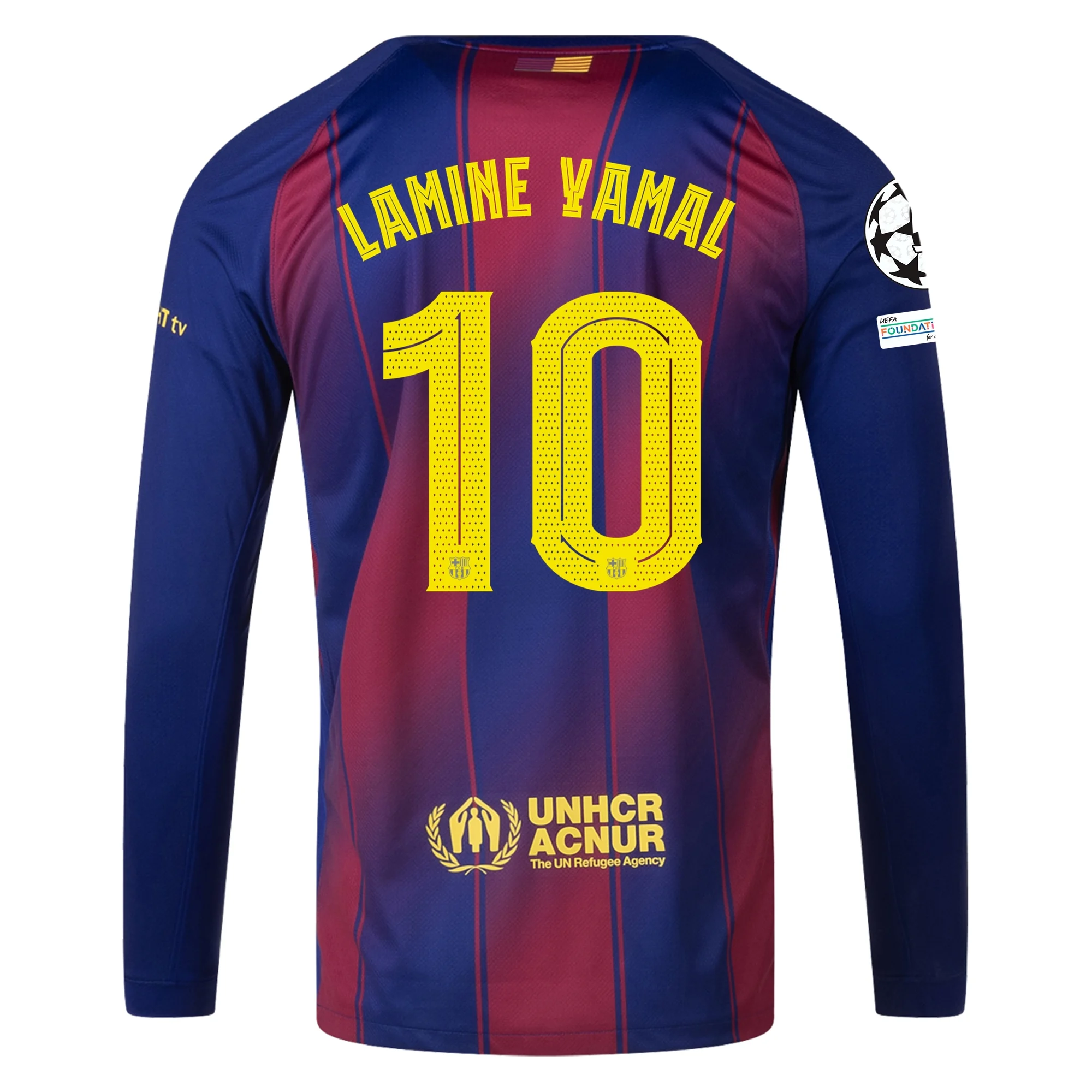 Lamine Yamal Barcelona 25/26 UCL Home Long Sleeve Jersey