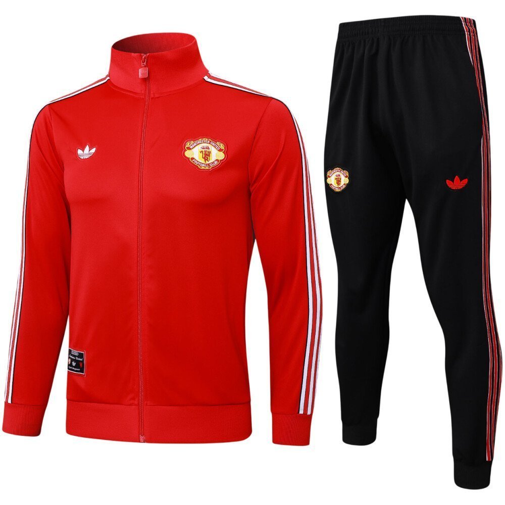 Manchester United 24/25 Black/Steel Blue Tracksuit (Kids Sizing