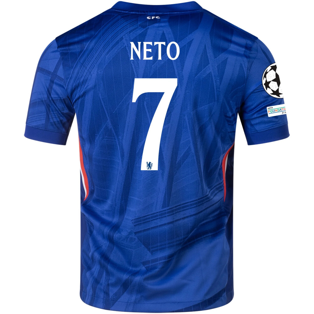 チェルシー ホーム 長袖ユニフォーム NETO 7 ワールドチャンピオンパッチM Neto-Chelsea-2526-UCL-Home-