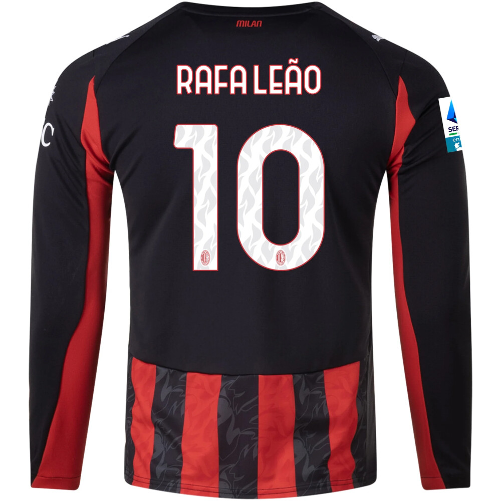 PUMA AC Milan 24/25 長袖ユニフォーム RAFA LEAO Rafa Leão AC Milan 24/25 Home Jersey - JerseyMotion -