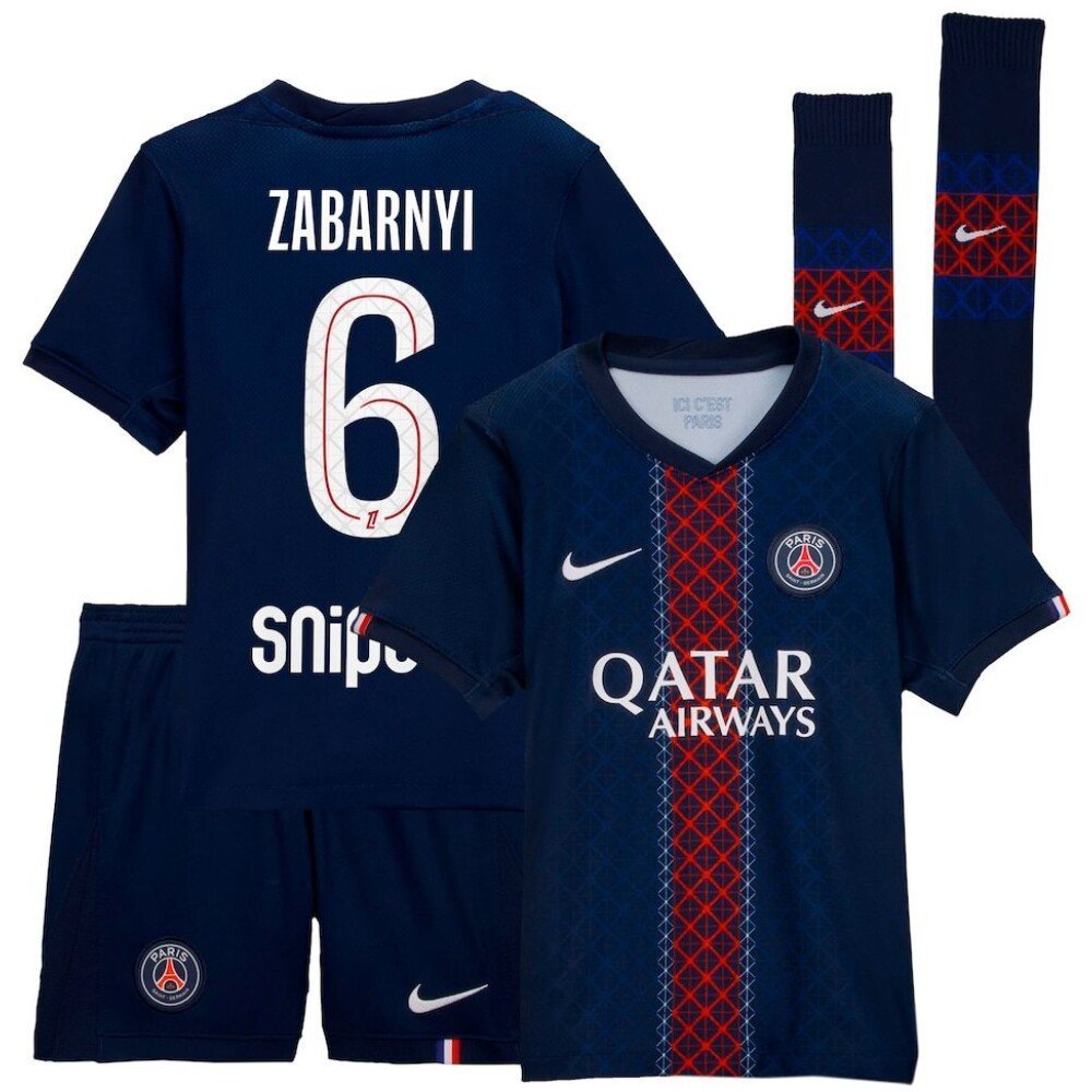 Barcola PSG 24/25 Home Kids Kit - JerseyMotion -