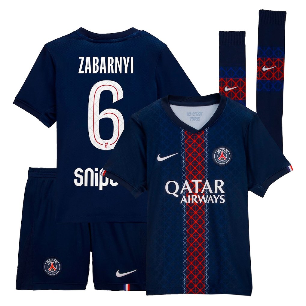 Zabarnyi PSG 25/26 Home Kids Kit - JerseyMotion -