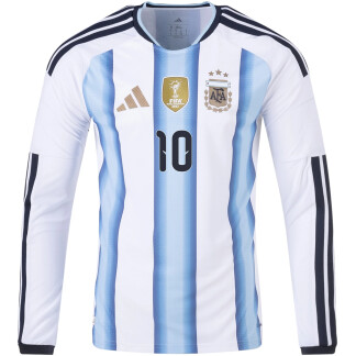 Lionel Messi Argentina 26/27 Authentic Home Long Sleeve Jersey