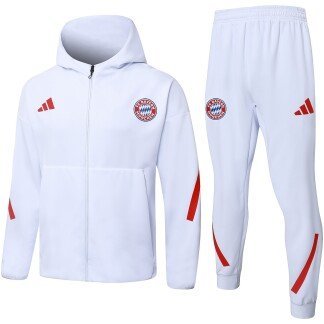 Bayern Munich 25/26 White Hooded Tracksuit