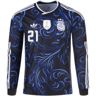 Mastantuono Argentina 26/27 Authentic Away Long Sleeve Jersey