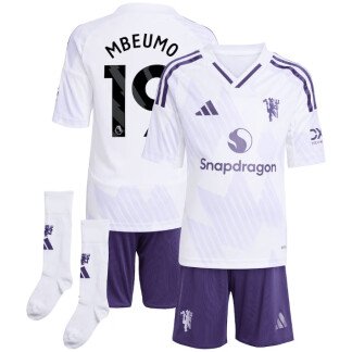 Mbeumo Manchester United 25/26 Away Kids Kit
