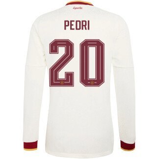 Pedri Spain 26/27 Authentic Away Long Sleeve Jersey