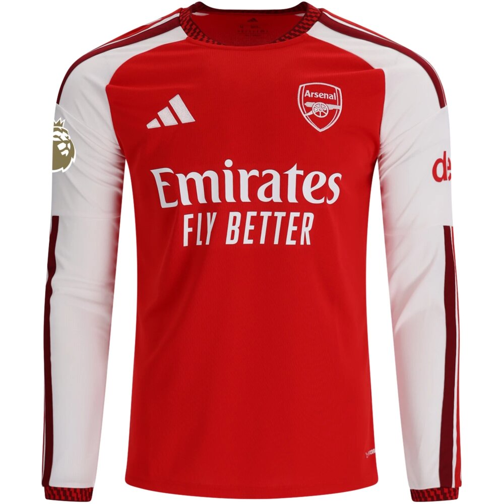 White Arsenal 25/26 Home Long Sleeve Jersey - JerseyMotion -