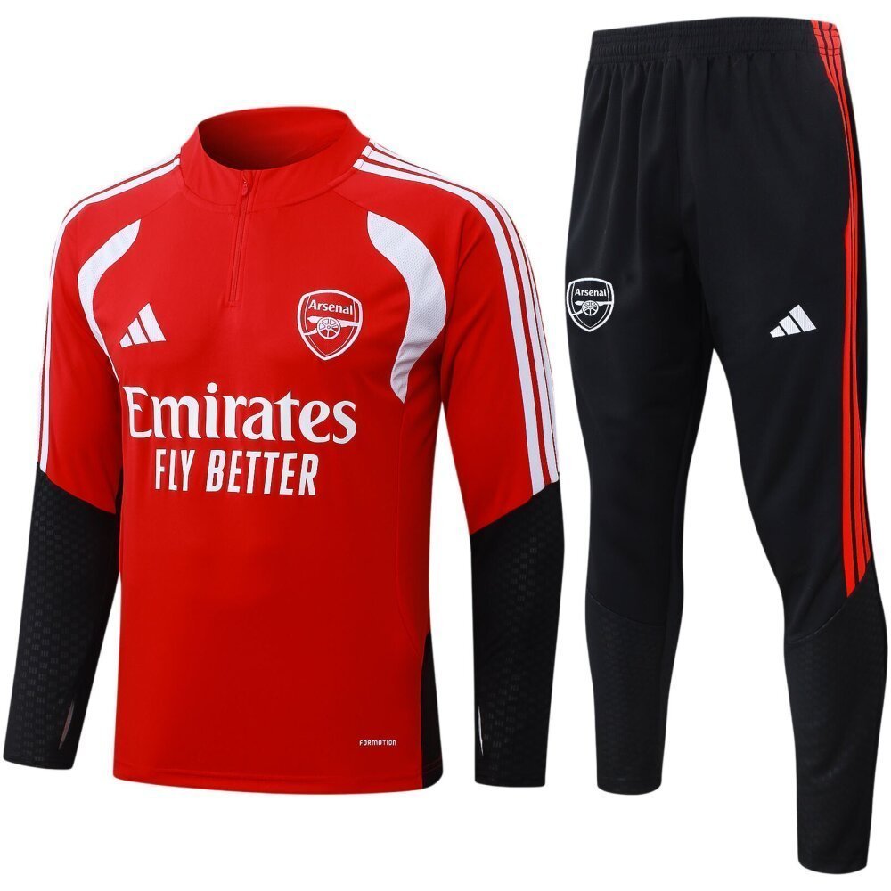 Arsenal 25/26 Half-Zip Retro Tracksuit (Kids Sizing) - JerseyMotion -